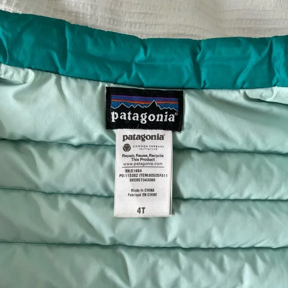 Patagonia Kids Aqua Puffer Vest Down Sweater Vest - Picture 5 of 10
